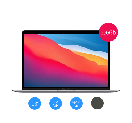MacBook Air 13.3" Retina/ Apple M1 (CPU 8-core, GPU 7-core, Neural Engine 16-core)/8GB/256GB - Space Grey - US KB