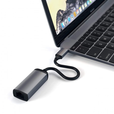 Adaptor Satechi USB-C la Gigabit Ethernet, Space Grey, ST-TCENM - imagine 4