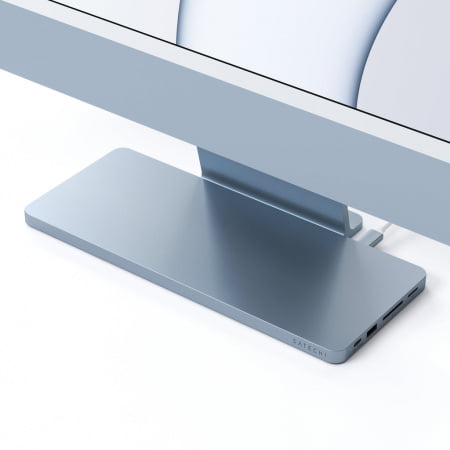 Adaptor Satechi USB-C Slim Dock 24" IMAC (1xType-C Upstream Port,2x USB 2.0,1xMicro SD,1xSD Card,1xUSB-A,1x M.2 SSD slot, 1xUSB-C) colour match cable inc. - Blue, ST-UCISDB - imagine 7