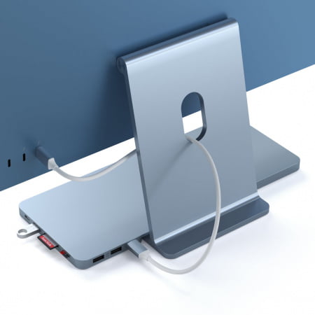 Adaptor Satechi USB-C Slim Dock 24" IMAC (1xType-C Upstream Port,2x USB 2.0,1xMicro SD,1xSD Card,1xUSB-A,1x M.2 SSD slot, 1xUSB-C) colour match cable inc. - Blue, ST-UCISDB - imagine 9