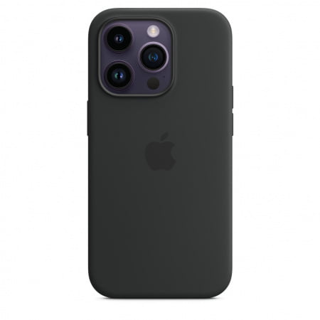 Husa de protectie Apple iPhone 14 Pro Silicone Case, MagSafe - Midnight, mpte3zm/a