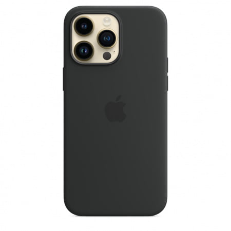 Husa de protectie Apple iPhone 14 Pro Max Silicone Case, MagSafe - Midnight, mptp3zm/a - imagine 2