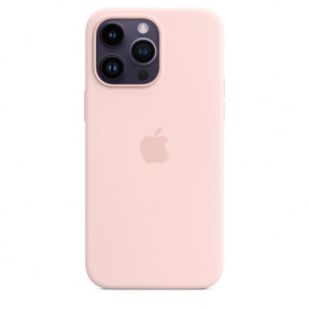 Husa de protectie Apple iPhone 14 Pro Max Silicone Case, MagSafe - Chalk Pink, mptt3zm/a