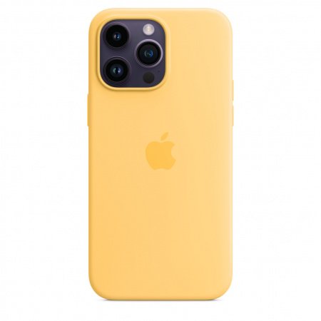 Husa de protectie Apple iPhone 14 Pro Max Silicone Case, MagSafe - Sunglow (SEASONAL 2022 Fall), mpu03zm/a