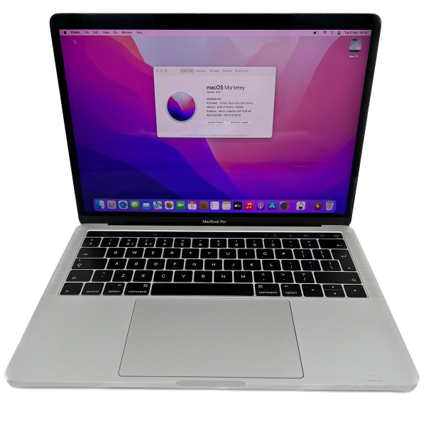 MacBook Pro A1706 13″ Retina (2016) Touchbar, Intel i5-2,9Ghz, 8 GB RAM, 500GB SSD, Silver, Garantie 1 an