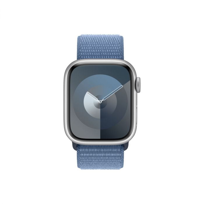 Apple Watch 9 GPS, 41mm Silver Aluminium Case, Winter Blue Sport Loop, MR923QP/A - imagine 2