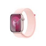 Apple Watch 9 GPS, 45mm Pink Aluminium Case, Light Pink Sport Loop, MR9J3QP/A