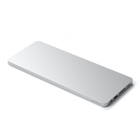 Satechi USB-C Slim Dock 24" IMAC (1xType-C Upstream Port,2x USB 2.0,1xMicro SD,1xSD Card,1xUSB-A,1x M.2 SSD slot, 1xUSB-C) colour match cable inc. - Silver, ST-UCISDS