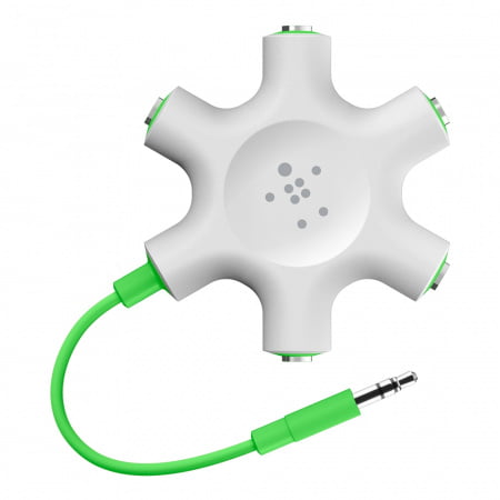 Belkin ROCKSTARª 5 x 3 5mm Jack Audio Splitter - White, F8Z274bt,