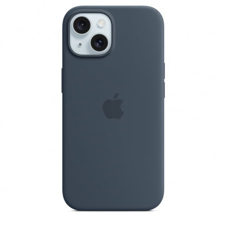 Apple iPhone 15 Silicone Case w MagSafe - Storm Blue, mt0n3zm/a