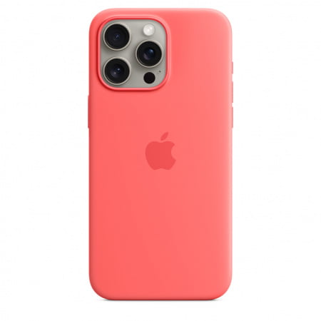 Apple iPhone 15 Pro Max Silicone Case w MagSafe - Guava, mt1v3zm/a