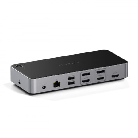 Satechi Aluminium 4K Display Docking Station (3x 4K/60Hz,2x DisplayPort 1.4 4k/60Hz,3x HDMI,1x DP Alt Mode 1x USB 3.1,1x USB-C 3.1 Gen2,2 x USB3.0,1x USB-C 3.0,1x Ethernet ,1x Audio, Kensington Lock) - Grey, ST-D4KTM-EU - imagine 5