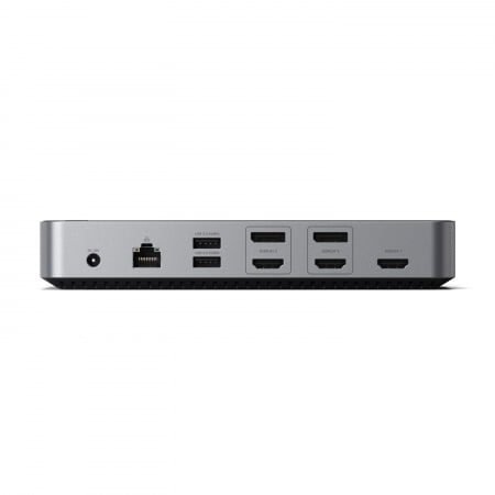 Satechi Aluminium 4K Display Docking Station (3x 4K/60Hz,2x DisplayPort 1.4 4k/60Hz,3x HDMI,1x DP Alt Mode 1x USB 3.1,1x USB-C 3.1 Gen2,2 x USB3.0,1x USB-C 3.0,1x Ethernet ,1x Audio, Kensington Lock) - Grey, ST-D4KTM-EU - imagine 4