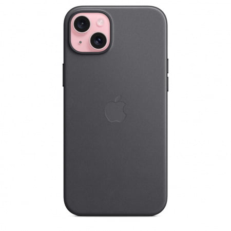 Apple iPhone 15 Plus FineWoven Case w MagSafe - Black, mt423zm/a - imagine 5