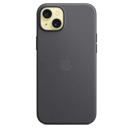 Apple iPhone 15 Plus FineWoven Case w MagSafe - Black, mt423zm/a - imagine 4