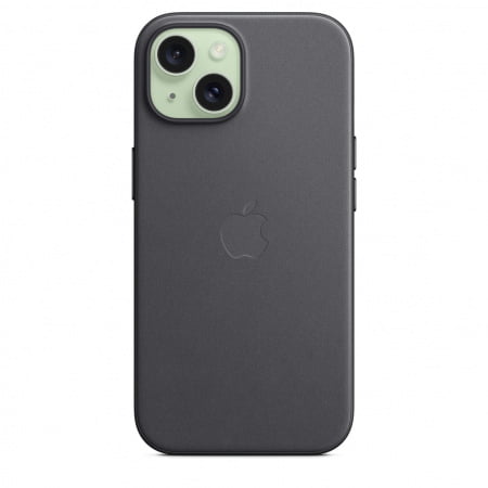 Apple iPhone 15 FineWoven Case w MagSafe - Black, mt393zm/a - imagine 5