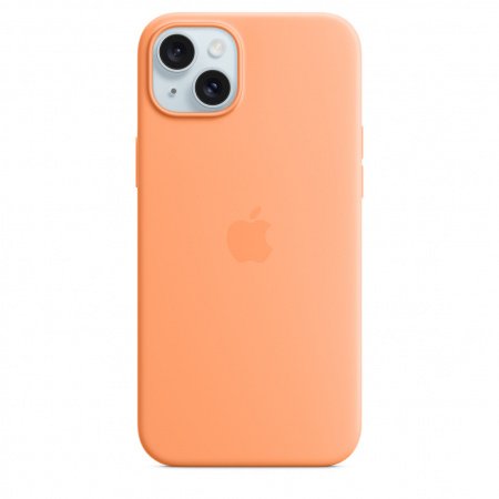 Apple iPhone 15 Plus Silicone Case w MagSafe - Orange Sorbet, mt173zm/a