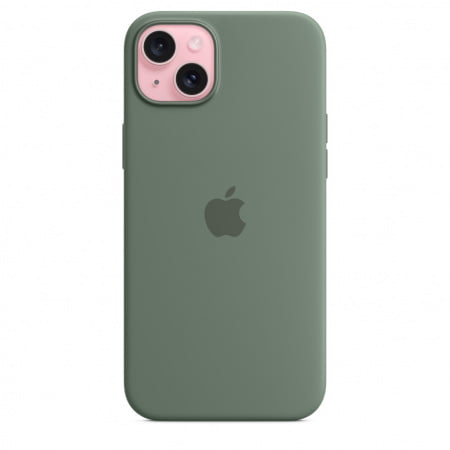 Apple iPhone 15 Plus Silicone Case w MagSafe - Cypress, mt183zm/a - imagine 5