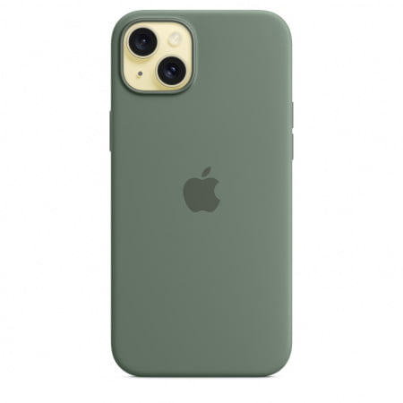 Apple iPhone 15 Plus Silicone Case w MagSafe - Cypress, mt183zm/a - imagine 3