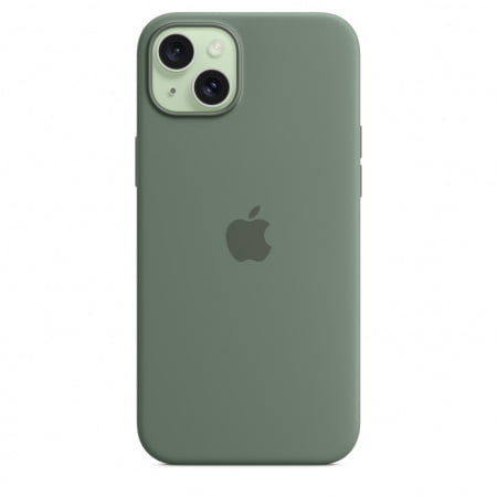 Apple iPhone 15 Plus Silicone Case w MagSafe - Cypress, mt183zm/a - imagine 2