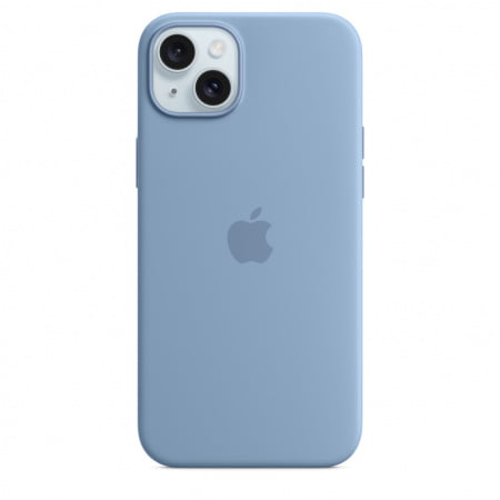 Apple iPhone 15 Plus Silicone Case w MagSafe - Winter Blue, mt193zm/a
