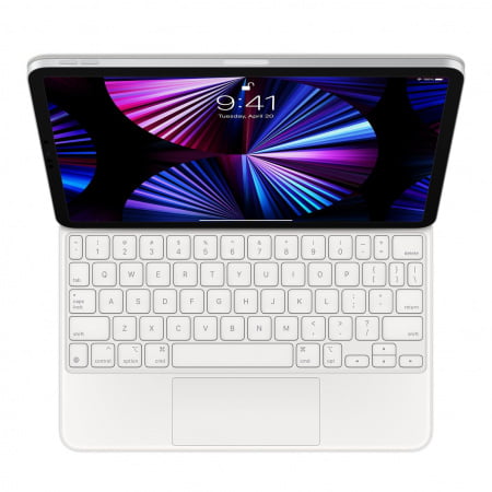 Apple Magic Keyboard for iPad Air (4/5th gen) and iPad Pro 11 (3/4th gen) - International English - White, mjqj3z/a