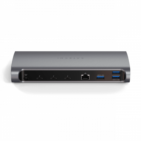 Satechi Aluminium Thunderbolt 4 Dock (1xT4 P 96W,3x T4 40Gbps 15W,Ethernet,3xUSB-A 3.2 10 Gbps,1xUSB-A 2.0 charging,SDcard,3.5mm audio) EU version - Space Grey, ST-UCT4DM-EU - imagine 5