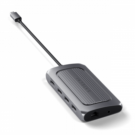 Satechi Aluminium USB4 Multiport Adapter w 8K HDMI (1x8K HDMI/30Hz, USB-C PD 100W, Ethernet, 2xUSB-A 3.2, 1xUSB-A 2.0, Micro/SD, 3.5mm audio) - Space Grey, ST-U4MA3M - imagine 7