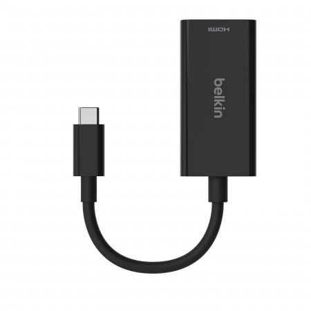 Belkin CONNECT USB-C to HDMI 2.1 Adapter (8K, 4K, HDR compatible) - Black, AVC013btBK