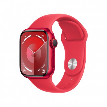 Apple Watch S9 GPS 45mm RED Alu Case w RED Sport Band - M/L, mrxk3qp/a