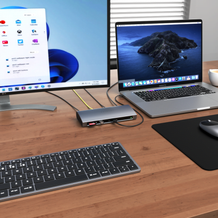 Satechi Aluminium Thunderbolt 4 Dock (1xT4 P 96W,3x T4 40Gbps 15W,Ethernet,3xUSB-A 3.2 10 Gbps,1xUSB-A 2.0 charging,SDcard,3.5mm audio) EU version - Space Grey, ST-UCT4DM-EU - imagine 7