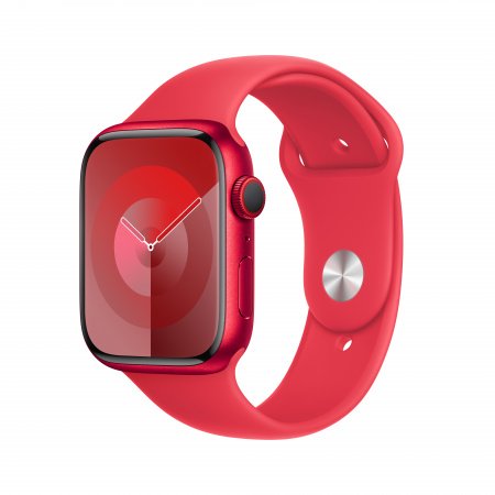 Apple Watch S9 Cellular 45mm RED Alu Case w RED Sport Band - S/M, mrye3qp/a