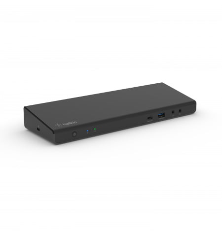 Belkin CONNECT USB C Display Link Dock, Triple display support up to 4K, HDMI, DP, USB C, USB A, GbE, Audio, PD 85w, Mac/PC/Chrome compatible - Black, INC007vfBK