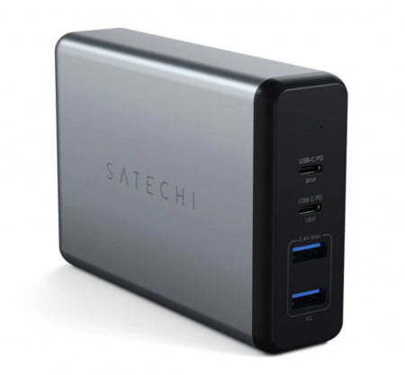 Satechi 108W Type-C MultiPort Travel Charger (1x USB-C PD,2x USB3.0,1xQualcomm 3.0) - Space Grey, ST-TC108WM