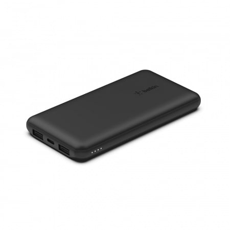 Belkin BOOST CHARGE (10000 mAH) Power Bank with USB-C 15W - Dual USB-A - 15cm USB-A to C Cable - Black, BPB011btBK