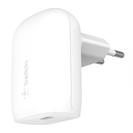 Belkin BOOST CHARGE 30W PD PPS Wall Charger + USB-C Cable with Lightning Connector - White , WCA005vf1MWH-B5