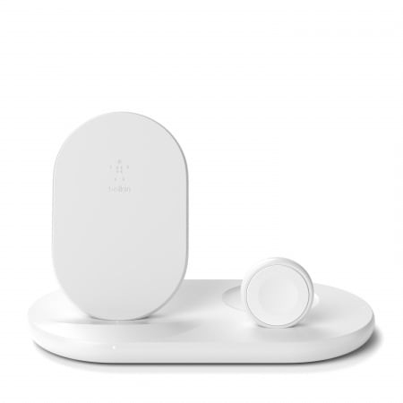 Belkin BOOST CHARGE 3-in-1 Wireless Charger for Apple Devices - White, WIZ001vfWH