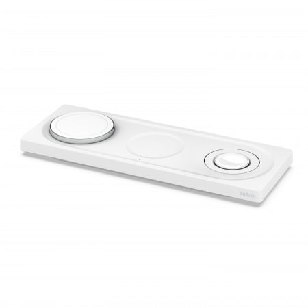 Belkin BOOST CHARGE PRO 3in1 Wireless Charging Pad with MagSafe - White, WIZ016vfWH