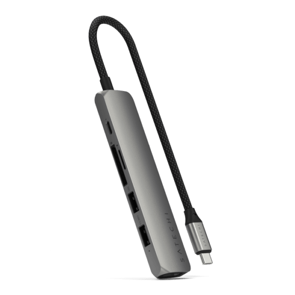 Satechi 6-in-1 USB-C Slim Multiport Adapter - Space Grey, ST-P6SM