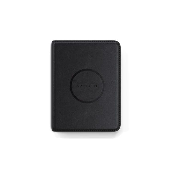 Satechi Vegan-Leather Passport Cover w Find My - Black, ST-VPCK