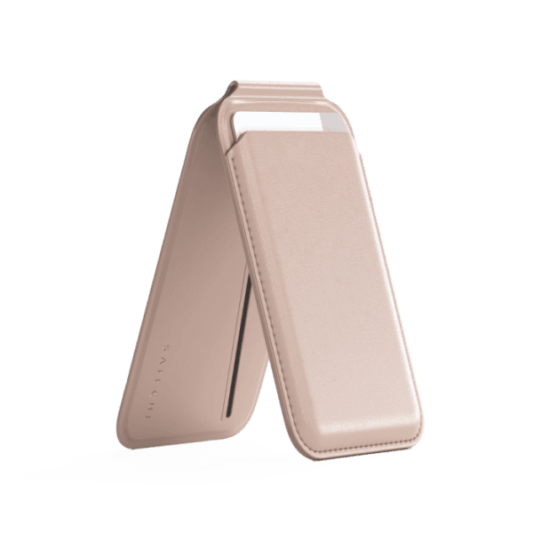 Skip to the beginning of the images gallery Satechi Vegan-Leather Magnetic Wallet Stand (iPhone 12/13/14/15 all models) - Desert Rose, ST-VLWR